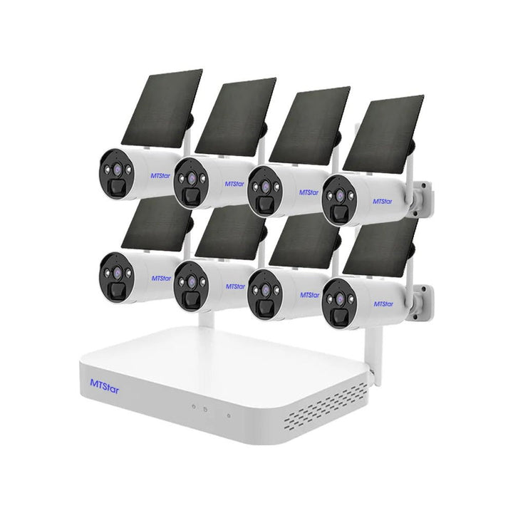 4MP 100% Wire-Free & NVR Solar Powered Security Camera System - Camzili