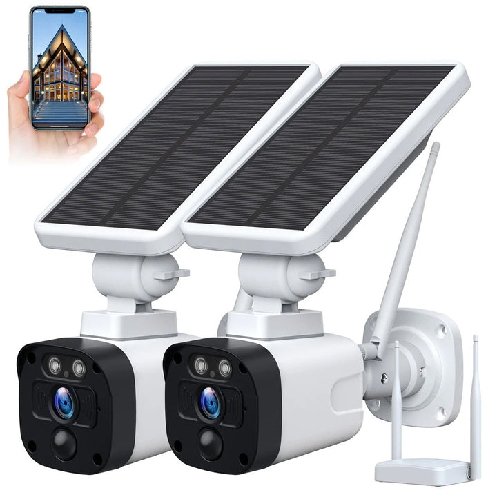 4MP Solar Powered Wifi Outdoor Security Camera System - Camzili